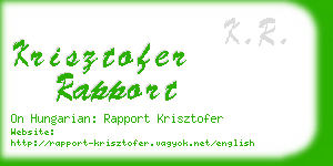 krisztofer rapport business card